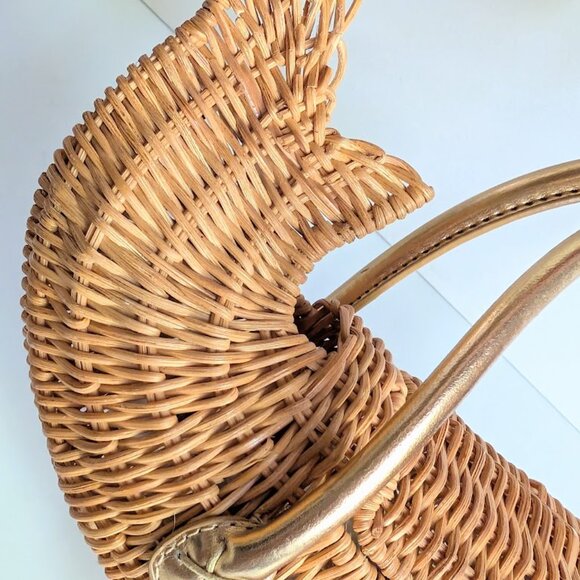 Vintage Cappelli Fish Shaped Wicker Purse - Picture 12 of 13